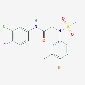 N~2~-(4-bromo-3-methylphenyl)-N~1~-(3-chloro-4-fluorophenyl)-N~2~-(methylsulfonyl)glycinamide