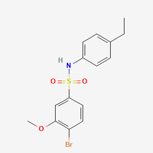 molecular formula C15H16BrNO3S B3487092 4-bromo-N-(4-ethylphenyl)-3-methoxybenzenesulfonamide 