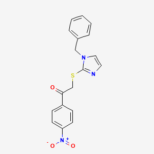 2-[(1-BENZYL-1H-IMIDAZOL-2-YL)SULFANYL]-1-(4-NITROPHENYL)ETHAN-1-ONE