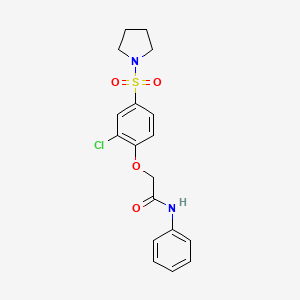 2-(2-chloro-4-pyrrolidin-1-ylsulfonylphenoxy)-N-phenylacetamide