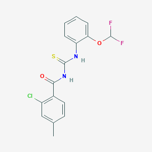 2-chloro-N-({[2-(difluoromethoxy)phenyl]amino}carbonothioyl)-4-methylbenzamide