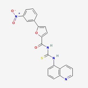 5-(3-nitrophenyl)-N-(quinolin-5-ylcarbamothioyl)furan-2-carboxamide