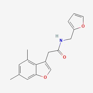 2-(4,6-dimethyl-1-benzofuran-3-yl)-N-(2-furylmethyl)acetamide