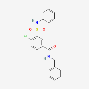 N-benzyl-4-chloro-3-{[(2-methylphenyl)amino]sulfonyl}benzamide