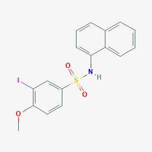 molecular formula C17H14INO3S B3487207 3-iodo-4-methoxy-N-1-naphthylbenzenesulfonamide 