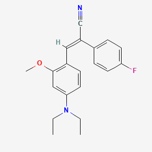 (E)-3-[4-(diethylamino)-2-methoxyphenyl]-2-(4-fluorophenyl)prop-2-enenitrile