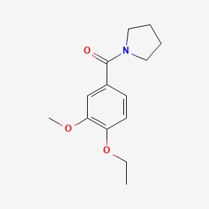 molecular formula C14H19NO3 B3487270 1-(4-ethoxy-3-methoxybenzoyl)pyrrolidine 