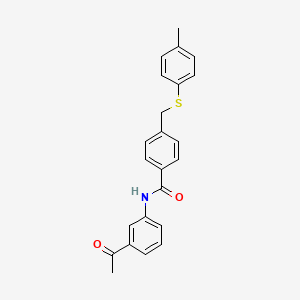 N-(3-acetylphenyl)-4-{[(4-methylphenyl)thio]methyl}benzamide