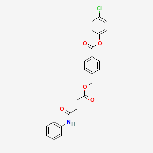 4-chlorophenyl 4-{[(4-anilino-4-oxobutanoyl)oxy]methyl}benzoate