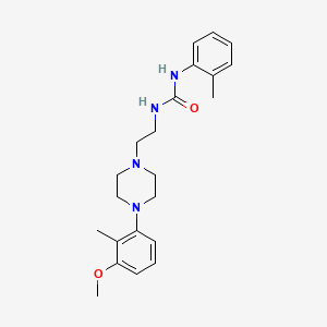 molecular formula C22H30N4O2 B3487323 1-[2-[4-(3-Methoxy-2-methylphenyl)piperazin-1-yl]ethyl]-3-(2-methylphenyl)urea 