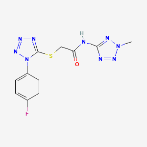 2-{[1-(4-FLUOROPHENYL)-1H-1,2,3,4-TETRAZOL-5-YL]SULFANYL}-N-(2-METHYL-2H-1,2,3,4-TETRAZOL-5-YL)ACETAMIDE