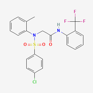 N~2~-[(4-chlorophenyl)sulfonyl]-N~2~-(2-methylphenyl)-N~1~-[2-(trifluoromethyl)phenyl]glycinamide