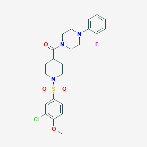 1-({1-[(3-chloro-4-methoxyphenyl)sulfonyl]-4-piperidinyl}carbonyl)-4-(2-fluorophenyl)piperazine