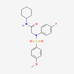 N~1~-cyclohexyl-N~2~-(4-fluorophenyl)-N~2~-[(4-methoxyphenyl)sulfonyl]glycinamide