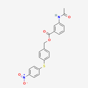 4-[(4-nitrophenyl)thio]benzyl 3-(acetylamino)benzoate