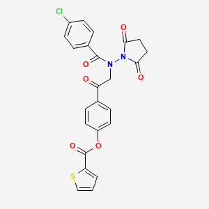 4-[N-(4-chlorobenzoyl)-N-(2,5-dioxo-1-pyrrolidinyl)glycyl]phenyl 2-thiophenecarboxylate