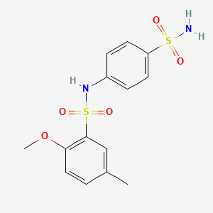 2-methoxy-5-methyl-N-(4-sulfamoylphenyl)benzenesulfonamide