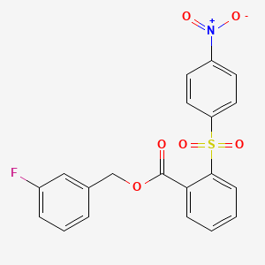 3-fluorobenzyl 2-[(4-nitrophenyl)sulfonyl]benzoate