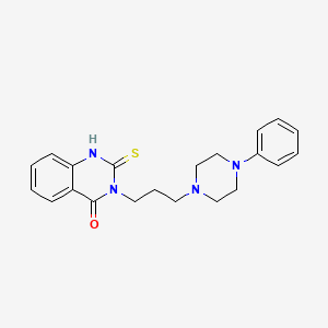 molecular formula C21H24N4OS B3487379 3-[3-(4-phenyl-1-piperazinyl)propyl]-2-thioxo-2,3-dihydro-4(1H)-quinazolinone 