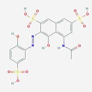 B034874 5-Acetamido-4-hydroxy-3-[(2-hydroxy-5-sulfophenyl)diazenyl]naphthalene-2,7-disulfonic acid CAS No. 101708-53-6