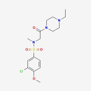 3-chloro-N-[2-(4-ethylpiperazin-1-yl)-2-oxoethyl]-4-methoxy-N-methylbenzenesulfonamide