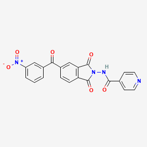 N-[5-(3-NITROBENZOYL)-1,3-DIOXO-2,3-DIHYDRO-1H-ISOINDOL-2-YL]PYRIDINE-4-CARBOXAMIDE