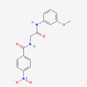 N-{2-[(3-methoxyphenyl)amino]-2-oxoethyl}-4-nitrobenzamide