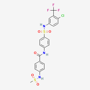 N-[4-({[4-chloro-3-(trifluoromethyl)phenyl]amino}sulfonyl)phenyl]-4-[(methylsulfonyl)amino]benzamide