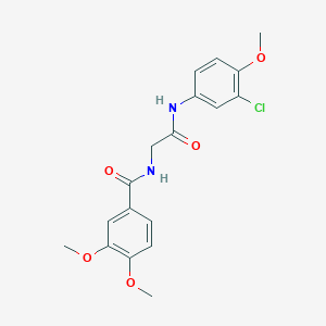 N-{2-[(3-chloro-4-methoxyphenyl)amino]-2-oxoethyl}-3,4-dimethoxybenzamide