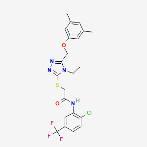 N-[2-chloro-5-(trifluoromethyl)phenyl]-2-({5-[(3,5-dimethylphenoxy)methyl]-4-ethyl-4H-1,2,4-triazol-3-yl}thio)acetamide