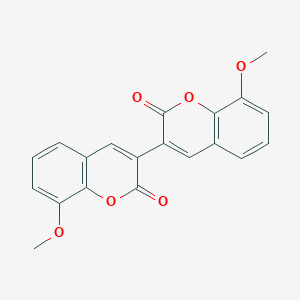 molecular formula C20H14O6 B3487488 8,8'-dimethoxy-2H,2'H-3,3'-bichromene-2,2'-dione 