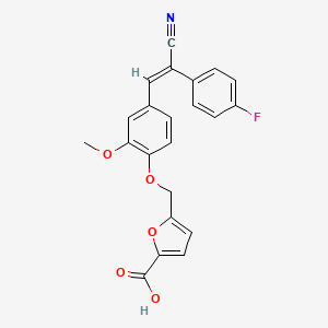 5-({4-[2-cyano-2-(4-fluorophenyl)vinyl]-2-methoxyphenoxy}methyl)-2-furoic acid