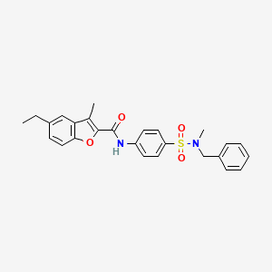 N-(4-{[benzyl(methyl)amino]sulfonyl}phenyl)-5-ethyl-3-methyl-1-benzofuran-2-carboxamide