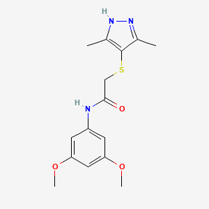 N-(3,5-dimethoxyphenyl)-2-[(3,5-dimethyl-1H-pyrazol-4-yl)thio]acetamide