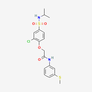 2-[2-chloro-4-(propan-2-ylsulfamoyl)phenoxy]-N-(3-methylsulfanylphenyl)acetamide