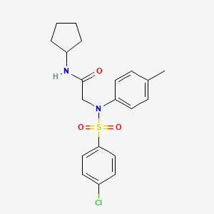 N~2~-[(4-chlorophenyl)sulfonyl]-N~1~-cyclopentyl-N~2~-(4-methylphenyl)glycinamide