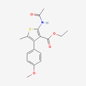 ethyl 2-acetamido-4-(4-methoxyphenyl)-5-methylthiophene-3-carboxylate