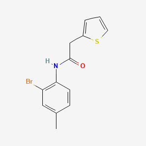 N-(2-bromo-4-methylphenyl)-2-(thiophen-2-yl)acetamide