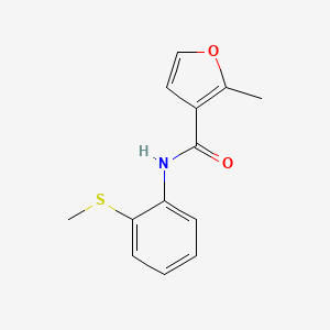 molecular formula C13H13NO2S B3487678 2-Methyl-N-(2-(methylthio)phenyl)furan-3-carboxamide 