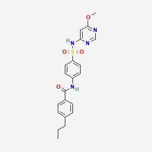 N-{4-[(6-methoxypyrimidin-4-yl)sulfamoyl]phenyl}-4-propylbenzamide