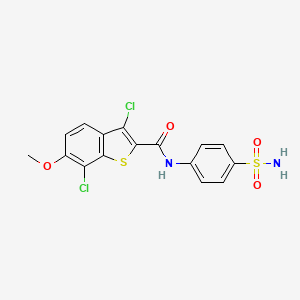 N~2~-[4-(AMINOSULFONYL)PHENYL]-3,7-DICHLORO-6-METHOXY-1-BENZOTHIOPHENE-2-CARBOXAMIDE