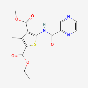 2-ethyl 4-methyl 3-methyl-5-[(2-pyrazinylcarbonyl)amino]-2,4-thiophenedicarboxylate