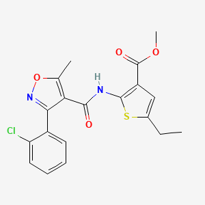 methyl 2-({[3-(2-chlorophenyl)-5-methyl-4-isoxazolyl]carbonyl}amino)-5-ethyl-3-thiophenecarboxylate