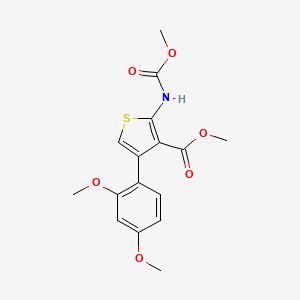 molecular formula C16H17NO6S B3487779 methyl 4-(2,4-dimethoxyphenyl)-2-[(methoxycarbonyl)amino]-3-thiophenecarboxylate 