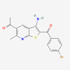 molecular formula C17H13BrN2O2S B3487795 1-[3-AMINO-2-(4-BROMOBENZOYL)-6-METHYLTHIENO[2,3-B]PYRIDIN-5-YL]ETHAN-1-ONE 