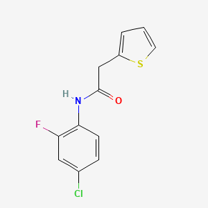 molecular formula C12H9ClFNOS B3487803 N-(4-chloro-2-fluorophenyl)-2-(thiophen-2-yl)acetamide 