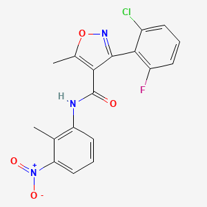 3-(2-CHLORO-6-FLUOROPHENYL)-5-METHYL-N-(2-METHYL-3-NITROPHENYL)-12-OXAZOLE-4-CARBOXAMIDE