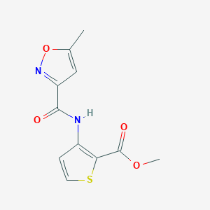 molecular formula C11H10N2O4S B3487840 methyl 3-{[(5-methyl-3-isoxazolyl)carbonyl]amino}-2-thiophenecarboxylate 