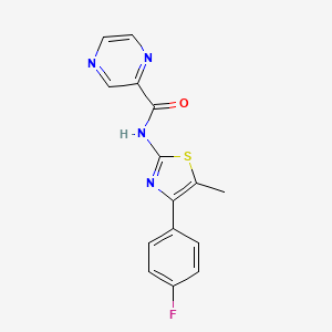 N-[4-(4-fluorophenyl)-5-methyl-1,3-thiazol-2-yl]-2-pyrazinecarboxamide