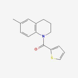 molecular formula C15H15NOS B3487892 [6-METHYL-3,4-DIHYDRO-1(2H)-QUINOLINYL](2-THIENYL)METHANONE 